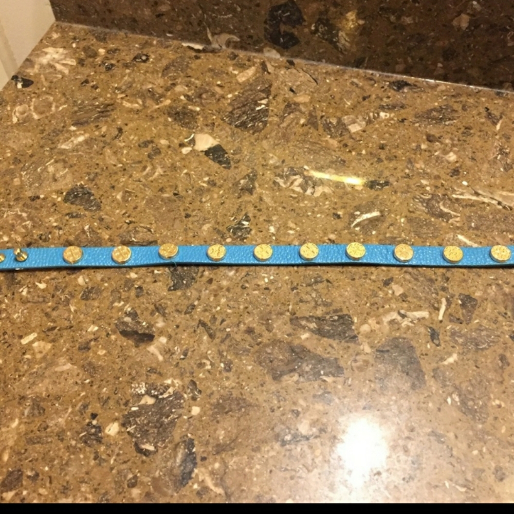 New Tory Burch Electric Blue Leather Wrap - Picture 4 of 10
